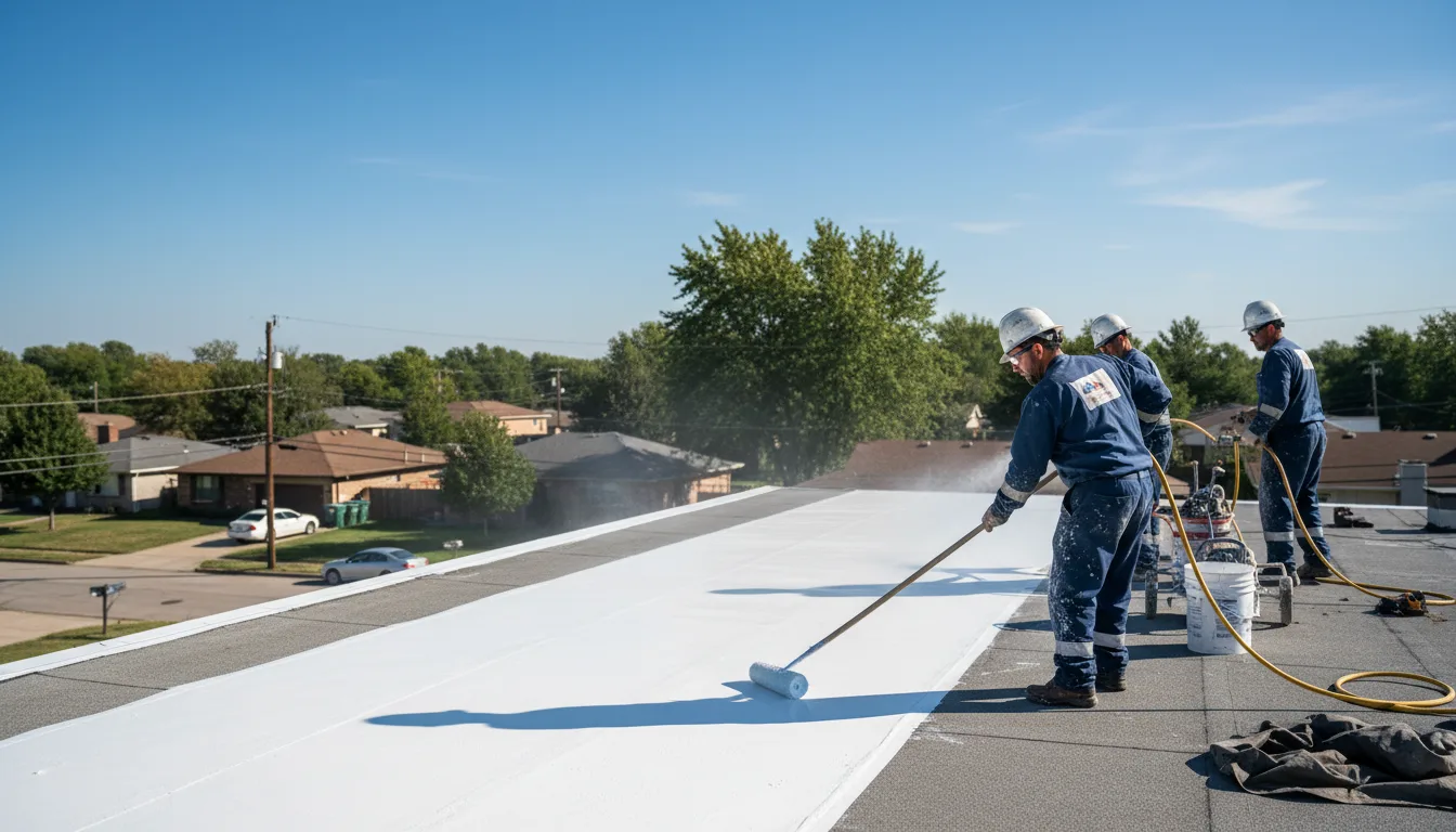Commercial roof coating in Bromide, OK near me